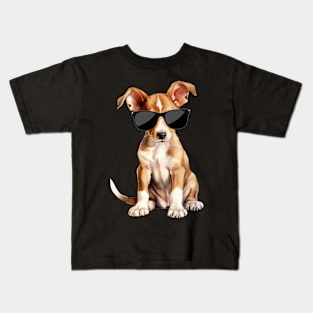 Ibizan Hound Puppy Wearing Sunglasses Kids T-Shirt